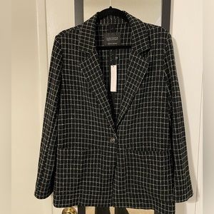 NWT sanctuary knit windowpane blazer